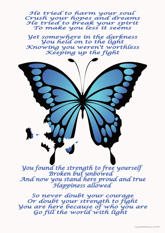 Broken Butterfly Wall Art - Healing After Heartbreak Print