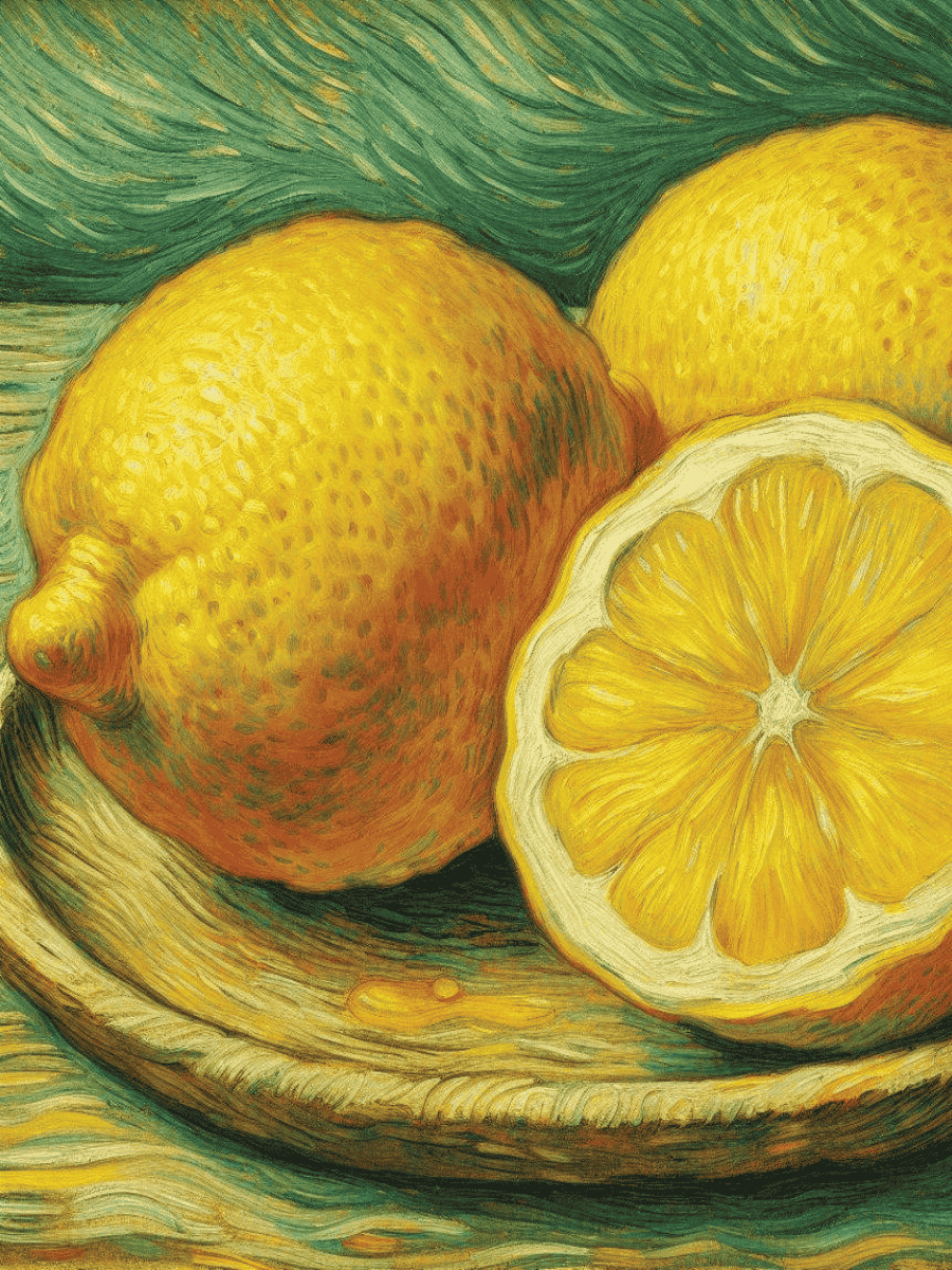 Unframed Lemon kitchen wall art