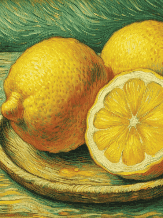 Unframed Lemon kitchen wall art