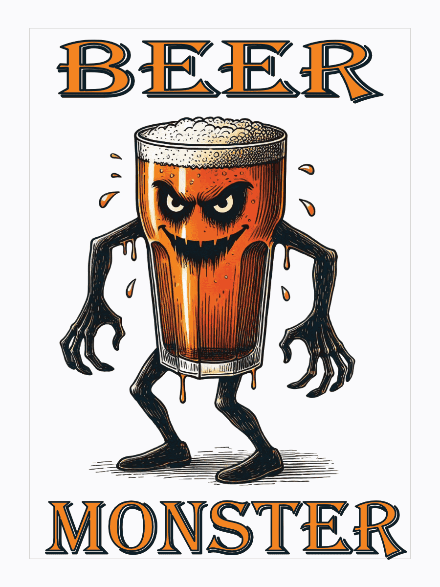 Beer Monster art print unframed