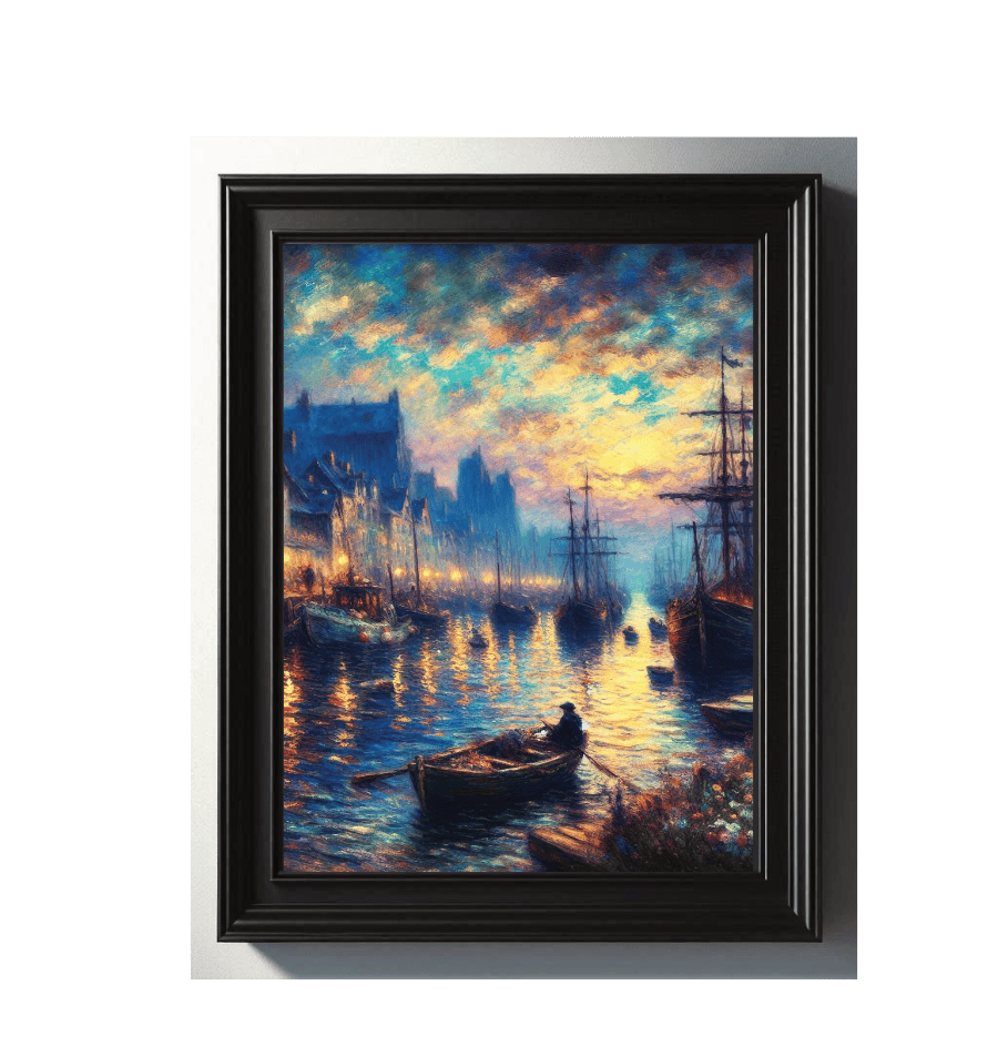 Unframed busy river wall art print