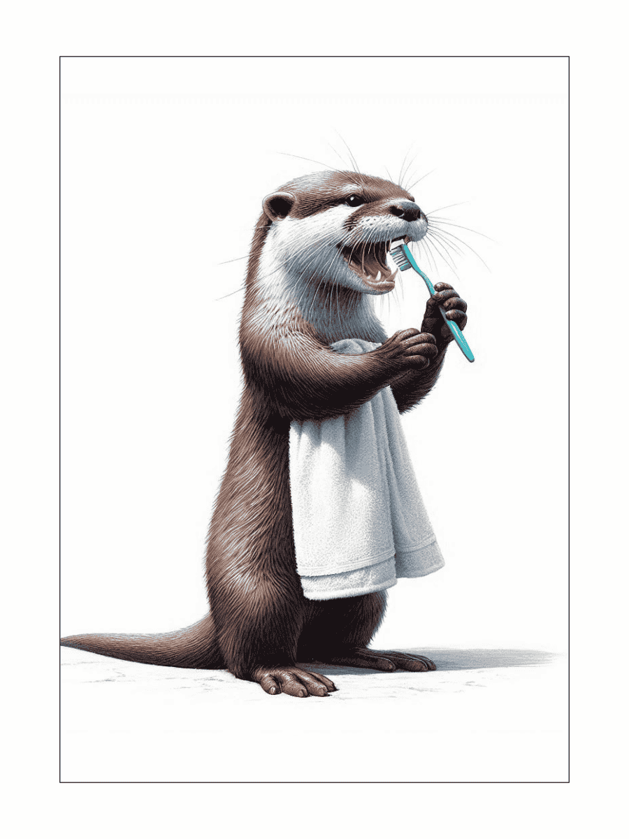 Otter picture for bathroom